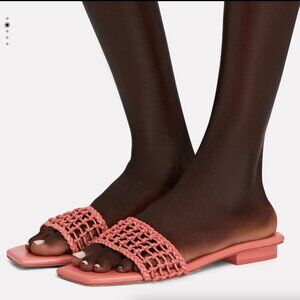 Cult Gaia Maya Woven Slide Sandal in Jasper - 38.5 (8.5)